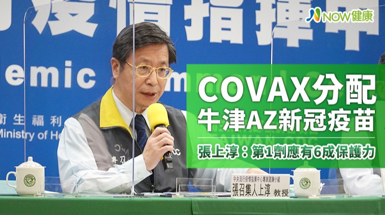 COVAX分配牛津AZ新冠疫苗 張上淳：第1劑應有6成保護力