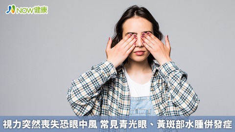 視力突然喪失恐眼中風 常見青光眼、黃斑部水腫併發症