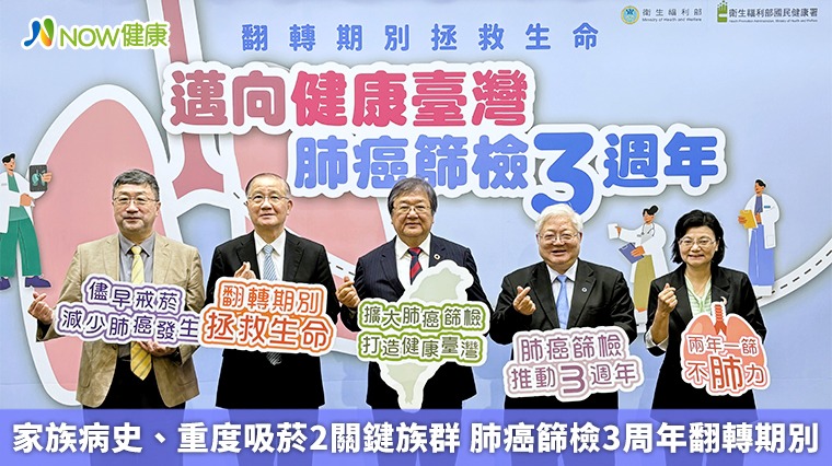 家族病史、重度吸菸2關鍵族群 肺癌篩檢3周年翻轉期別